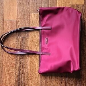 Kate Spade Maroon Nylon Tote Bag / Great Condition